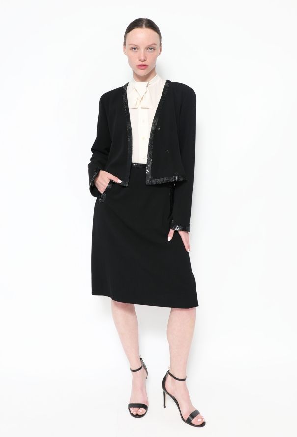 Chanel Sequin Trim Skirt Ensemble - 5