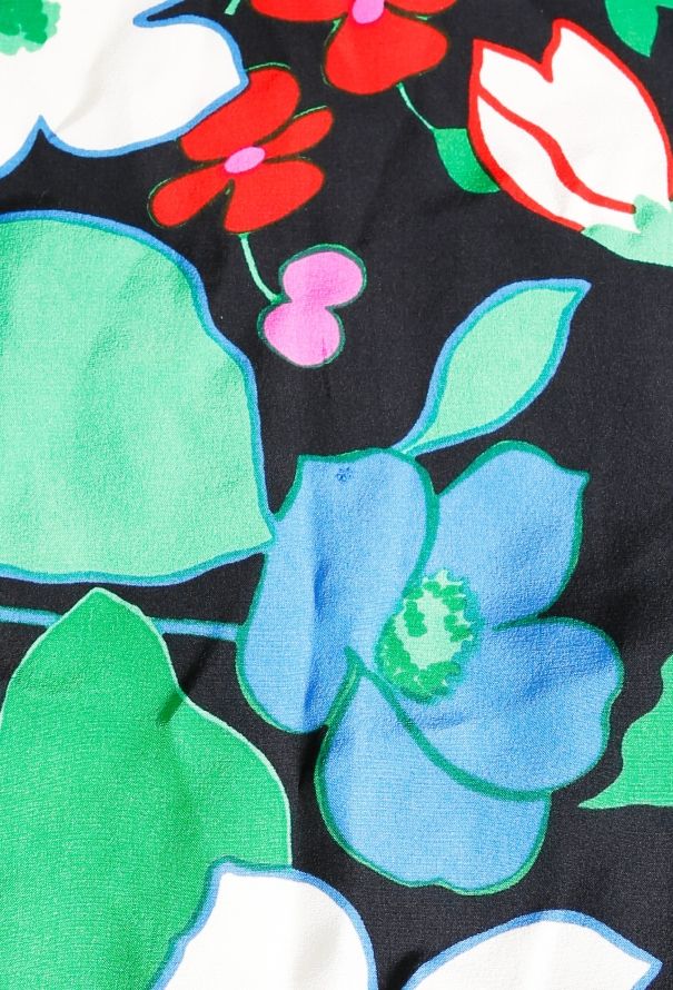 Galanos '80s Floral Print Dress - 7