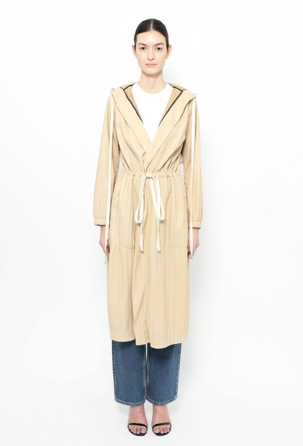 Céline 2016 Leather Drawstring Coat - 3