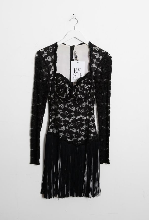 Embroidered Lace Evening Dress - 8