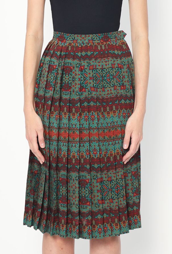 Saint Laurent F/W 1983 Mosaic Pleated Skirt - 4