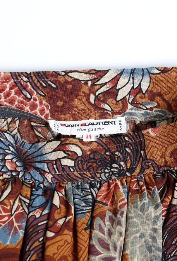 Saint Laurent 70s Floral Print Skirt - 5