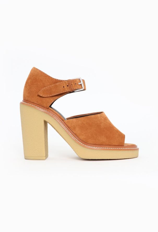 Hermès 2024 Suede Platform Drew Sandals - 1