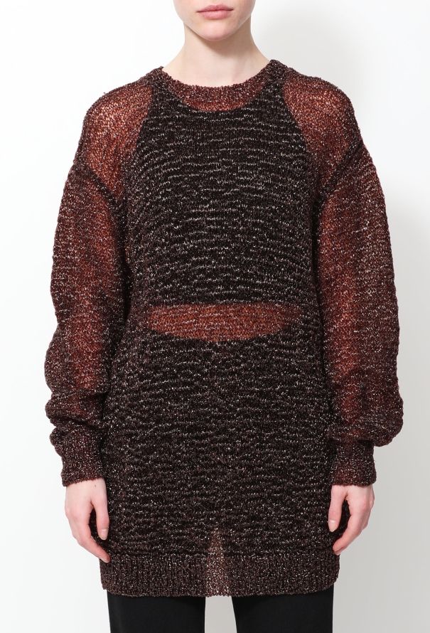 Comme des Garçons 90s Metallic Woven Sweater - 1