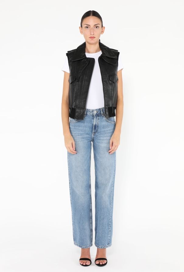 Balenciaga F/W 2002 Leather Bomber Vest - 4