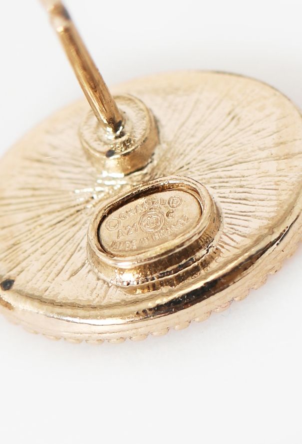 Chanel 2021 Mini Oval 'CC' Earrings - 3