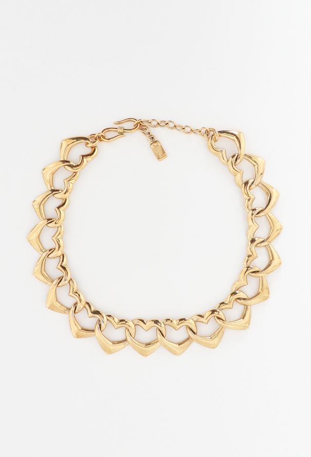 Saint Laurent Early '90s Chainlink Heart Necklace - 1