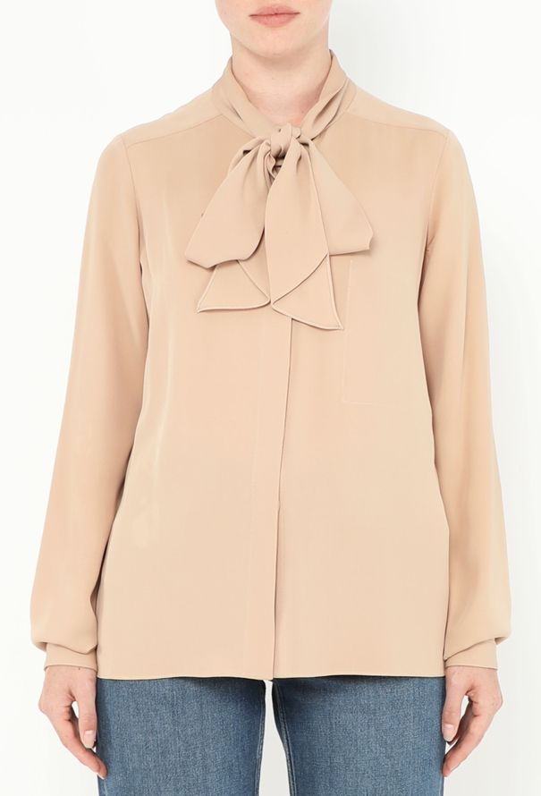 Céline Classic Silk Lavallière Blouse - 1
