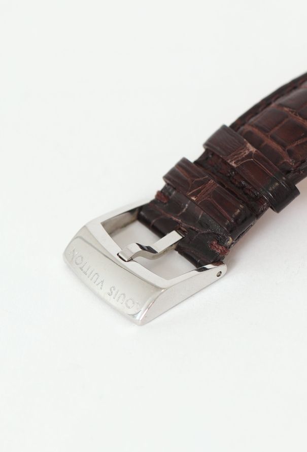 Louis Vuitton Steel Tambour GMT Q1131 Watch - 5