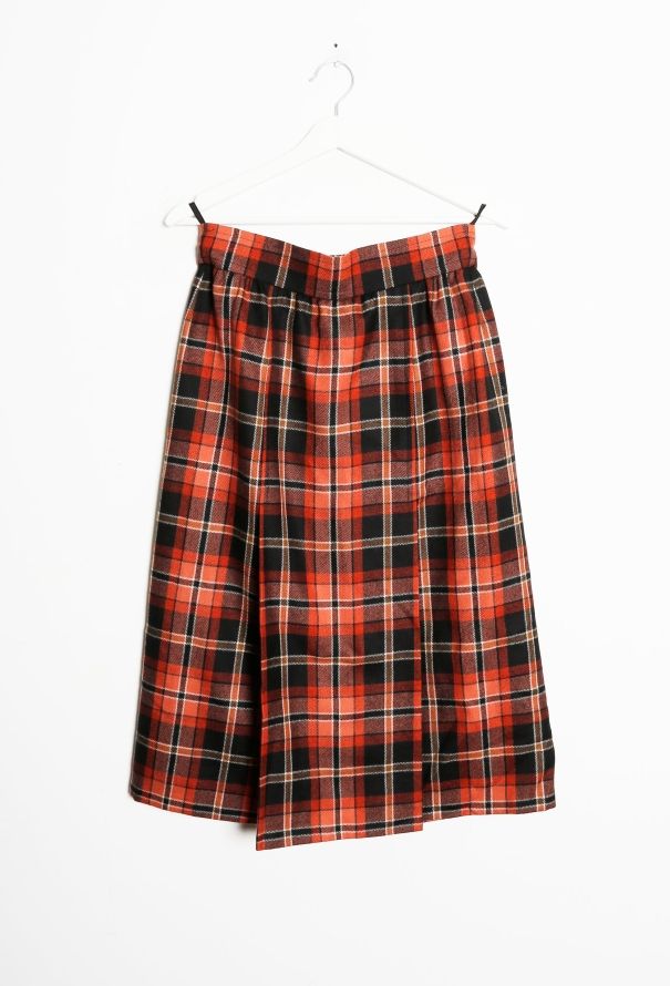 Saint Laurent F/W 1984 Plaid Twill Skirt - 7