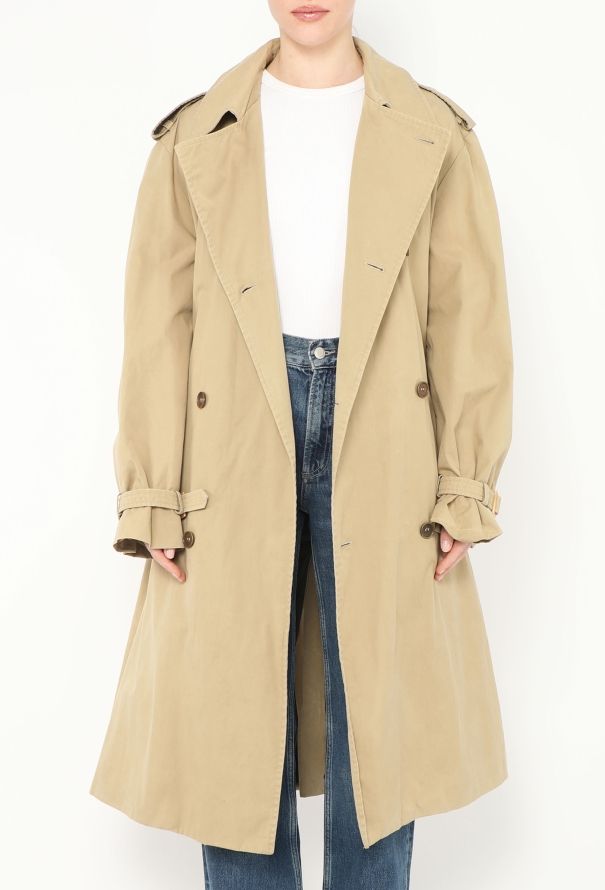 Saint Laurent Vintage Belted Gabardine Trench - 4