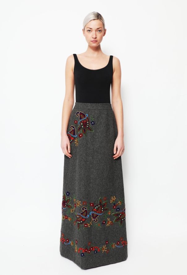 Bohemian Hand Embroidered Skirt - 1