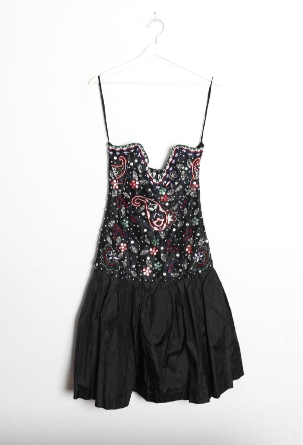 Naeem Khan Embellished Silk Bustier Dress - 8