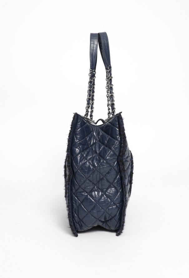 Chanel Tweed Trim Shopping Tote Bag - 4