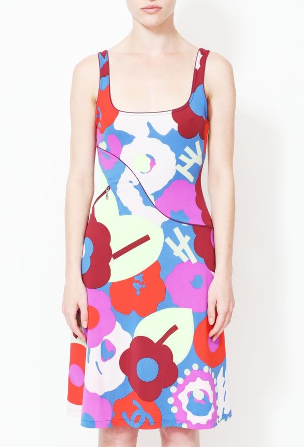 Chanel S/S 2000 Floral Print 'CC'  Dress - 3