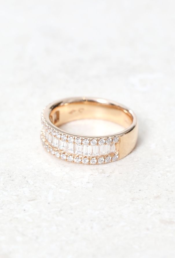 Vintage & Antique 18k Rose Gold & Diamond Band - 2