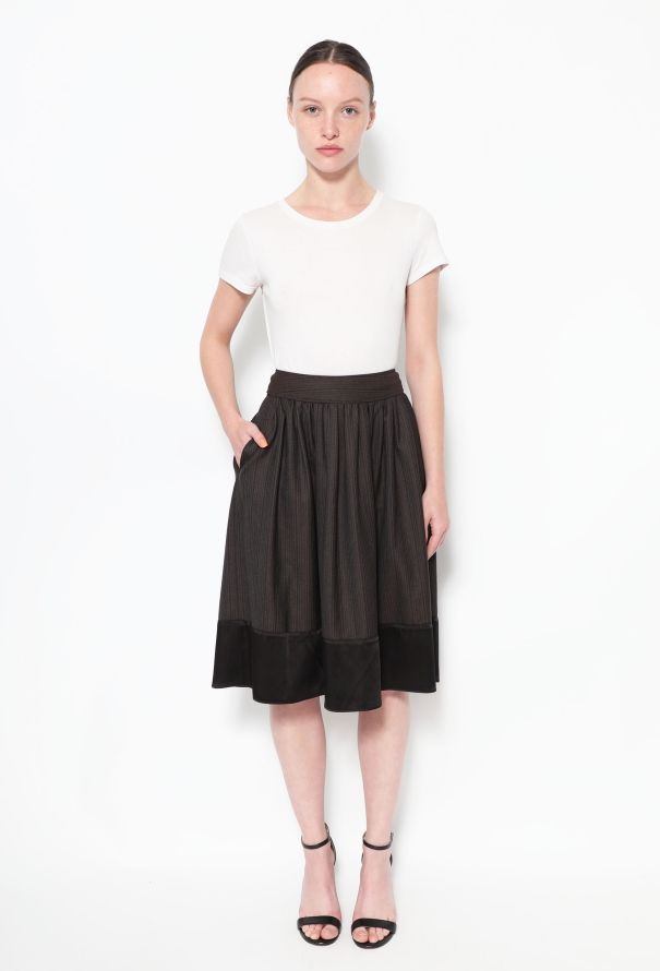 Chloé F/W 2005 Layered Pinstripe Skirt - 4