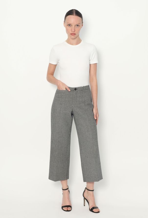 Balenciaga 2016 Cropped Houndstooth Trousers - 3