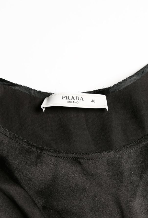 Prada Ruffled Sleeve Charmeuse Dress - 4