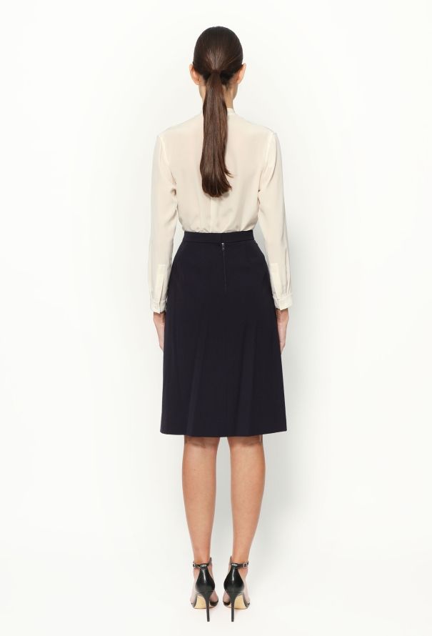 Hermès '80s Silk Lavallière Skirt Ensemble - 9