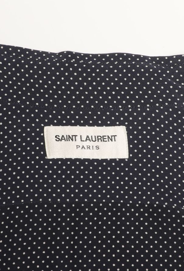 Saint Laurent 2015 Silk Polka Dot Blouse - 5