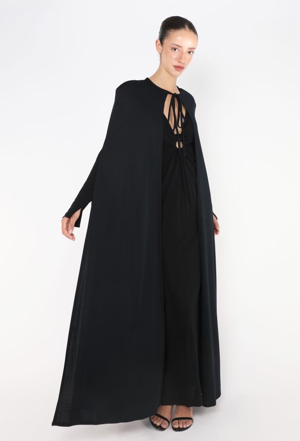 Azzaro COLLECTOR '70s Ruched Gown & Cape Ensemble - 6