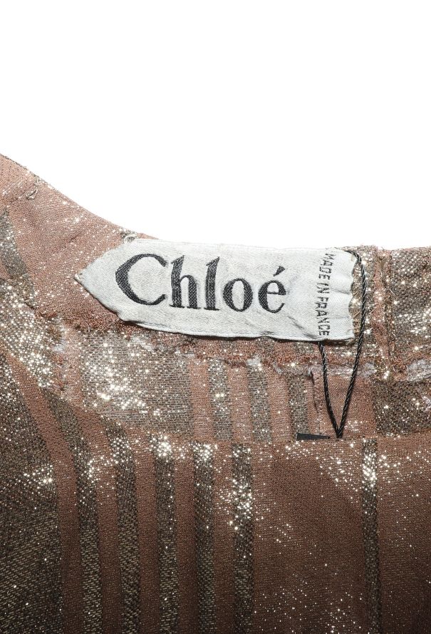 Chloé Vintage Lamé Skirt Ensemble - 7