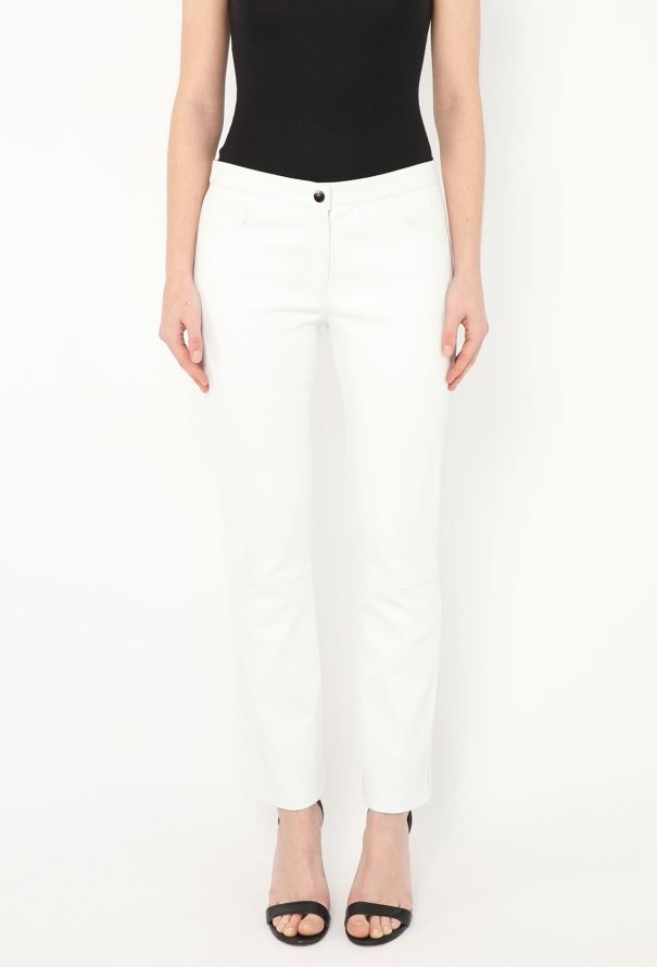 The Row Tapered Lambskin Pants - 3