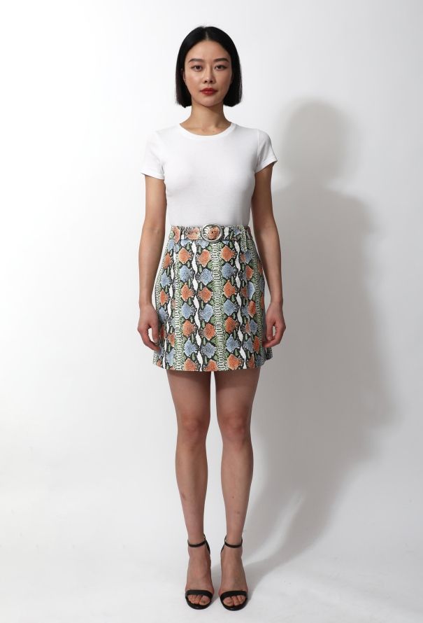 Michael Hoban '90s Snakeskin Skirt - 2