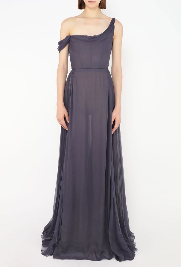 Dior 2025 Chiffon Plissé Bustier Gown - 3