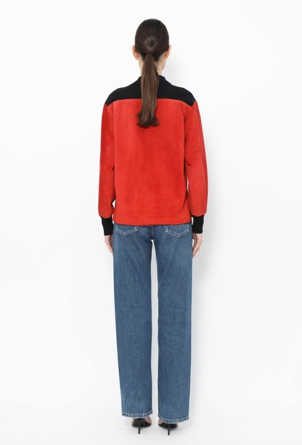 Saint Laurent Vintage Suede Embroidered Sweater - 4