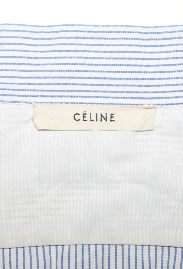 Céline Pinstripe Bib Tunic Shirt - 4