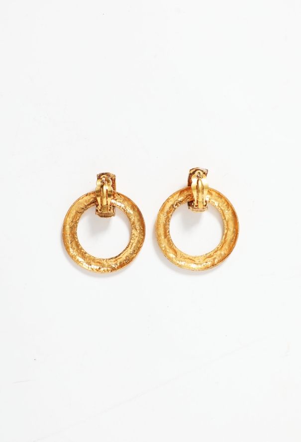 Chanel Vintage Quilted Hoop Earrings - 3