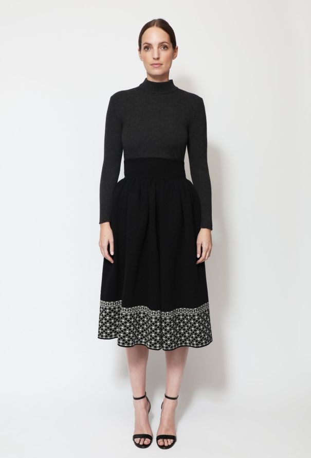 Saint Laurent 90s Rive Gauche Knit Skirt - 1