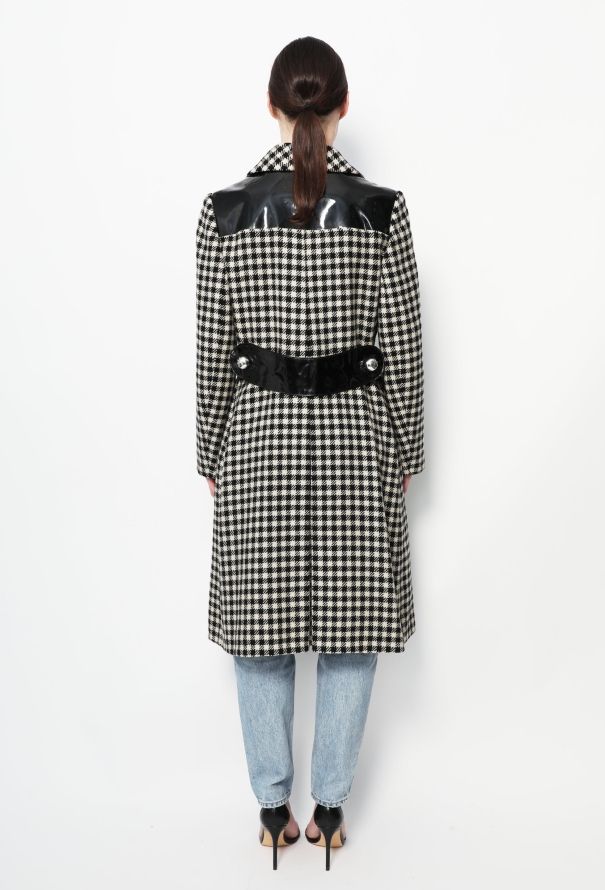 60s Houndstooth Vinyl Coat - 3