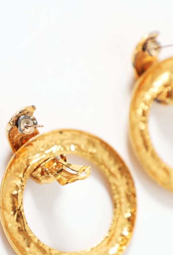 Chanel Vintage Quilted Hoop Earrings - 5