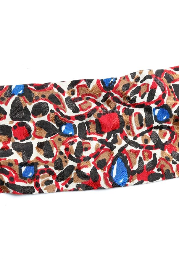 Saint Laurent F/W 1984 Printed Silk Lavallière Dress - 8