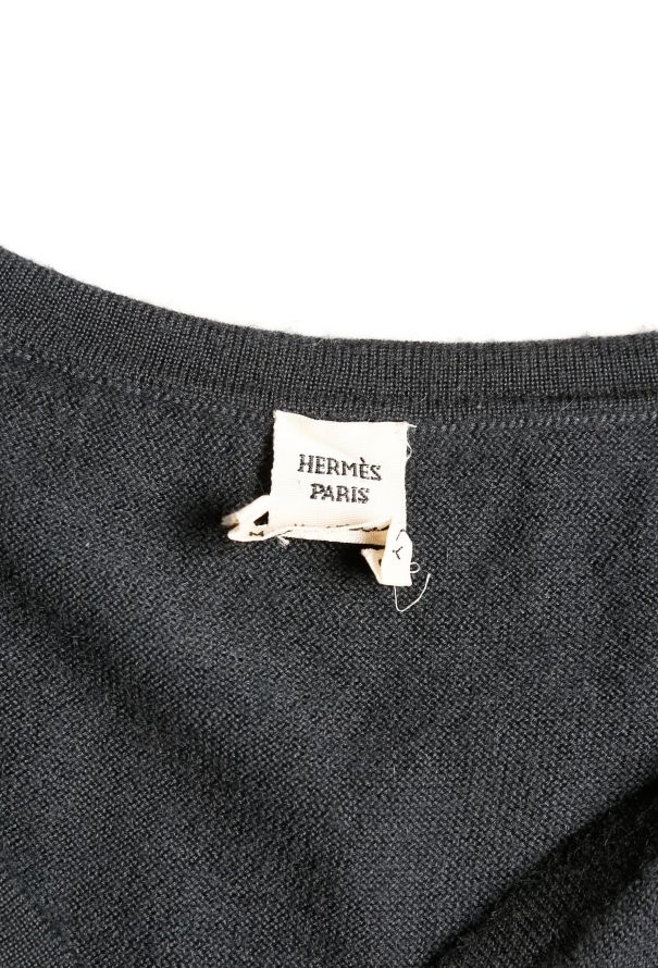 Hermès Cashmere V-Neck Top - 4