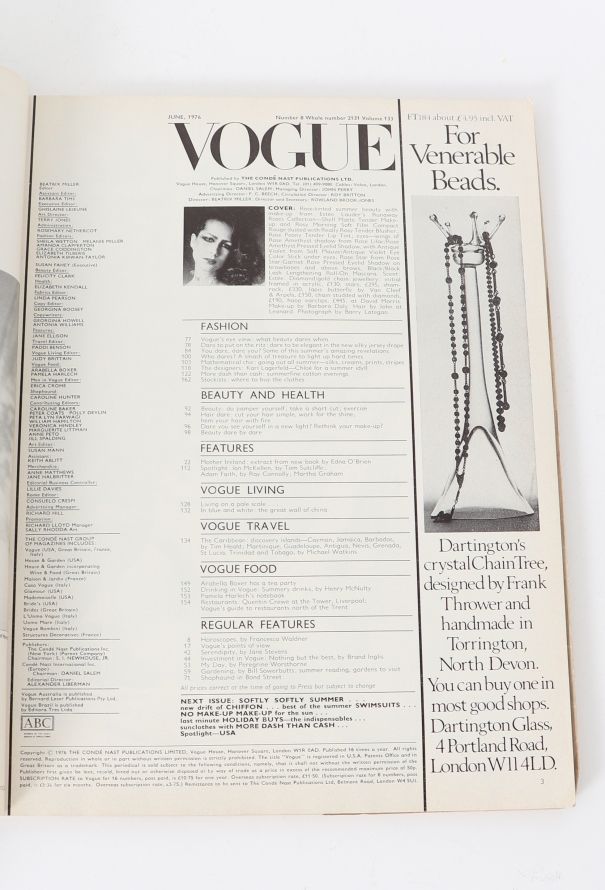 VOGUE UK 1976 David Bailey Summer Issue Set - 6