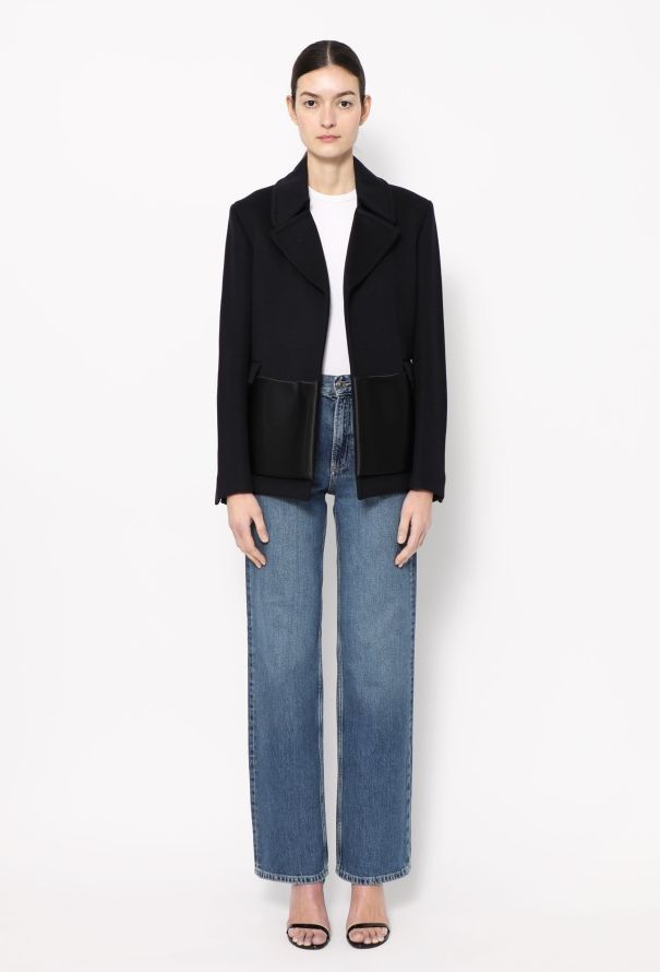 Céline Pre-Fall 2014 Satin Trim Peacoat - 3