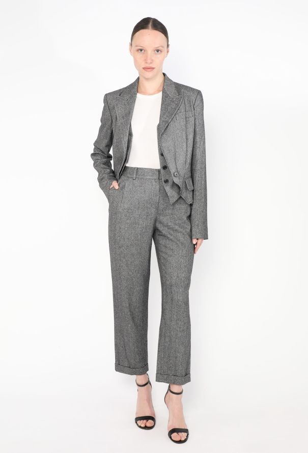 Dior 2024 Cropped Herringbone Ensemble - 1