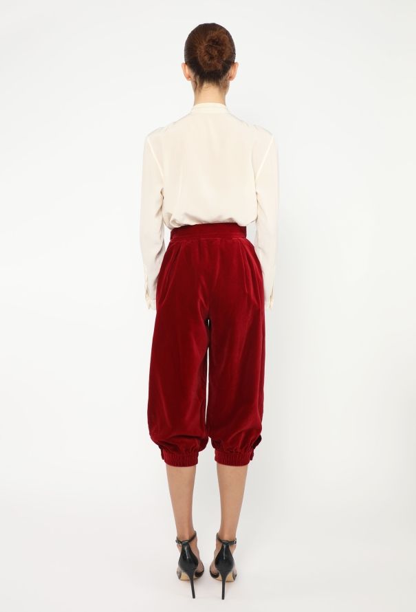 Saint Laurent F/W 1991 Pleated Velvet Culottes - 5
