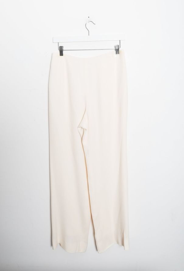 Chanel Wide-Leg 'CC' Crêpe Trousers - 8