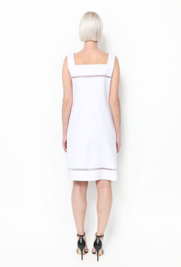 Courrèges 60s Mod Shift Dress White - 3