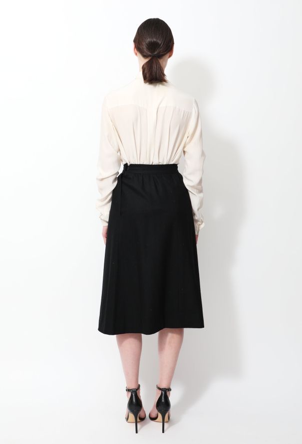 Saint Laurent 70s High-Waisted Wool Skirt - 3