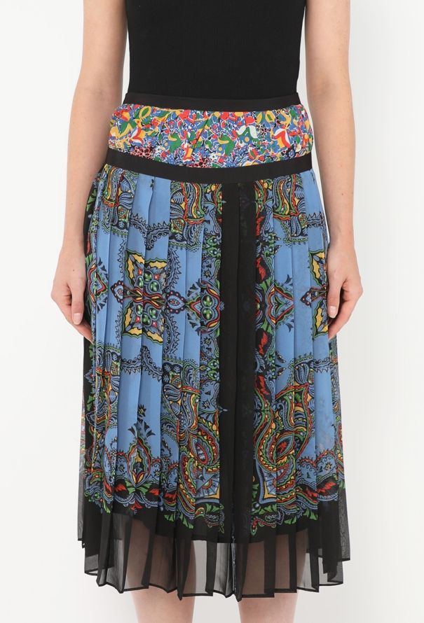 Sacai 2020 x Sun Surf Pleated Paisley Skirt - 2
