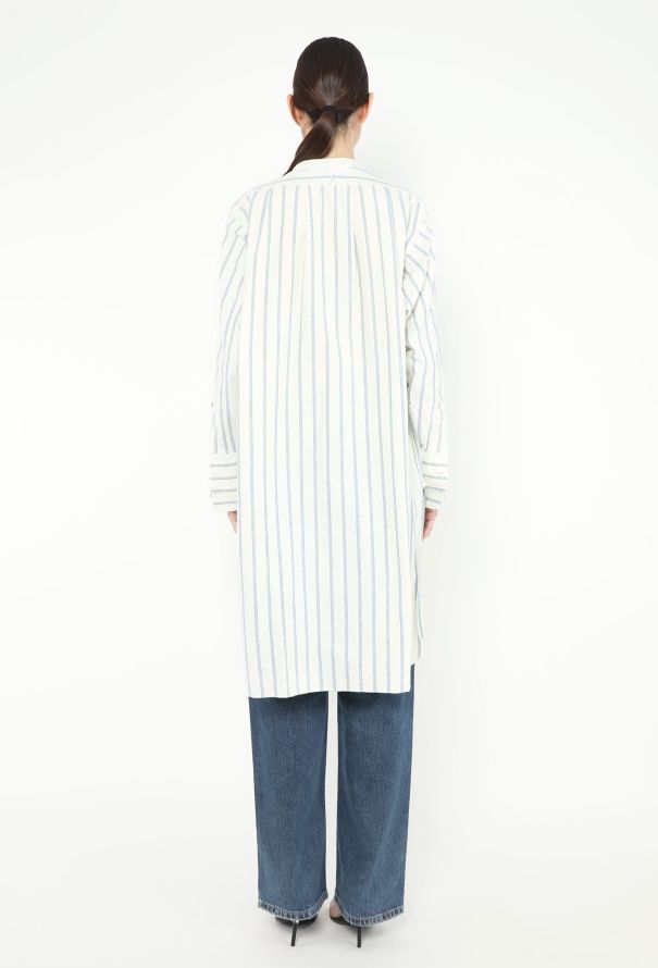 Oversized Striped Cotton Tunic - 6