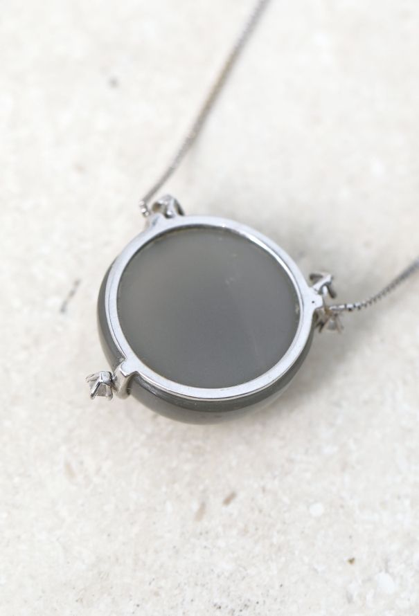 Vintage & Antique 18k White Gold, Moonstone & Diamond Necklace - 7