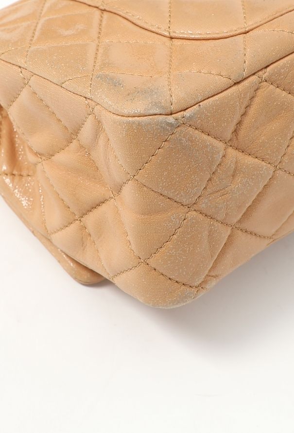 Chanel Tan Patent 2.55 Jumbo Flap Bag - 11