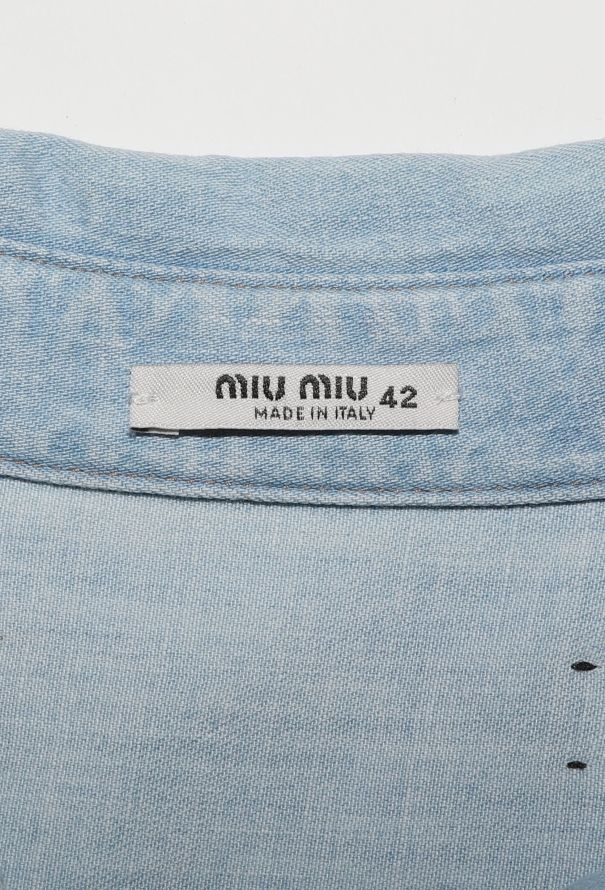 Miu Miu Denim Smock Maxi Dress - 6